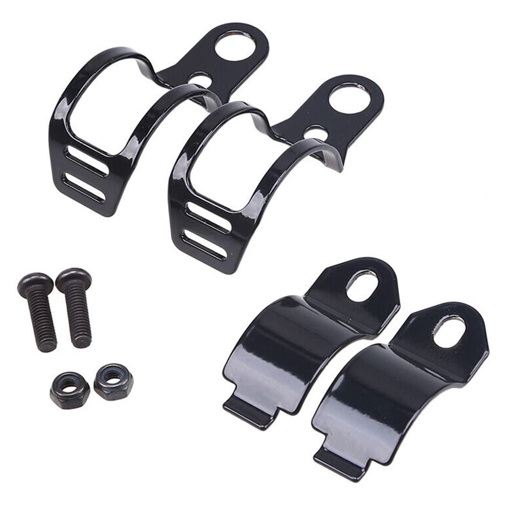 Cninba13 Modified Turn Signal Light Indicator Mount Bracket Front Fork Clamps Holder Steel for motorcyle with 27mm-31mm fork Tube, 2pcs Black