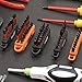 Railer Screwdriver Bit Set For Electricians - Premium S2 Steel Impact Driver Bits & Nut Drivers Set With A Magnetizer Bit Holder & Carabiner