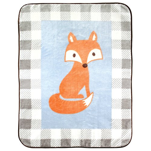 Luvable Friends Unisex Baby High Pile Plush Blanket, Fox, One Size