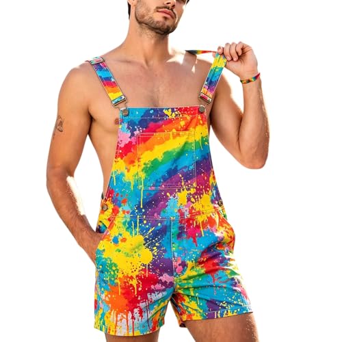 Pantalones cortos de trabajo para hombre y peto LGBTQ unisex con bolsillos