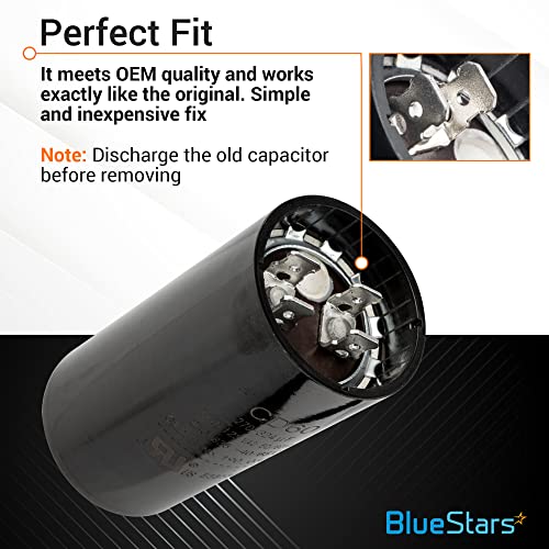 image for Original Version 270-324 Mfd uF 110-125VAC Round Motor Start Capacitor