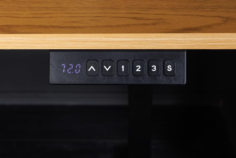 Schreibtisch Oak Desk - 160cm - schwarz Natur - Holzwerkstoff | 100 kg Belastbarkeit, stabiles Gestell, höhenverstellbar, hoher Komfort, modernes Design
