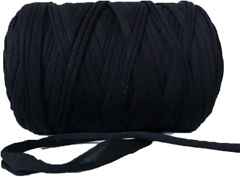 400g Rug Basket Pet Bed Yarn Black T-Shirt Yarn Crocheting Ribbon Yarn Elastic Cloth Yarn Bulky Fabric Yarn Home Textile Yarn Accessory Yarn Craft Material