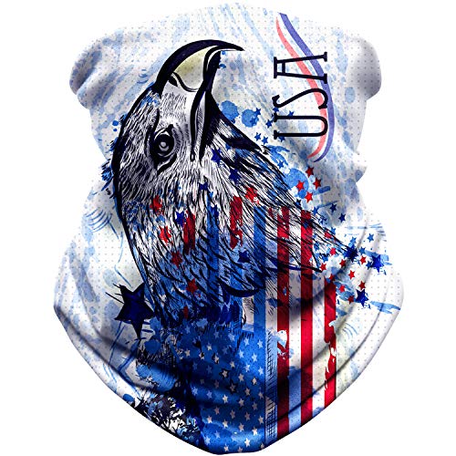 NEXWAVE Cooling Neck Gaiter Face Mask Women/Men, Youth Bandana Face Cover, Dusk Mask in Summer, American Flag Breathable Scarf Face Mask