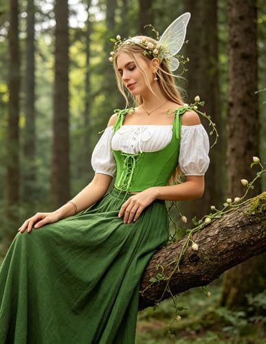 Image of Scarlet Darkness Women's Underbust Corset Top Renaissance Medieval Lace-up Boned Fairycore Pirate Corsets