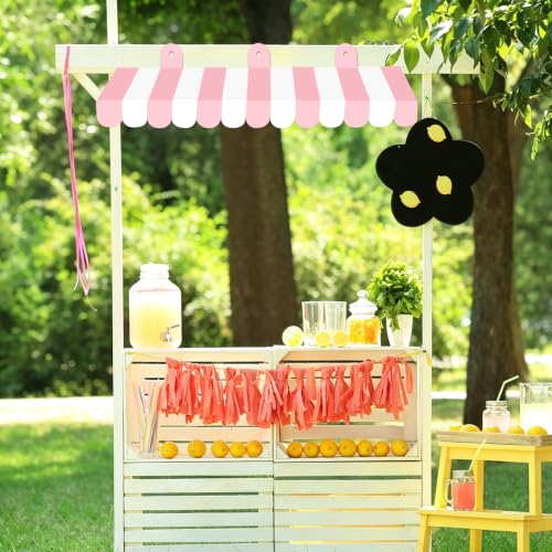 Image of 2 Pieces Circus Awnings Decoration, 3D Carnival Tent Striped Awning Wall Decorations for Carnival Circus Theme Party, Carnival Stand, Party Favors Supplies
