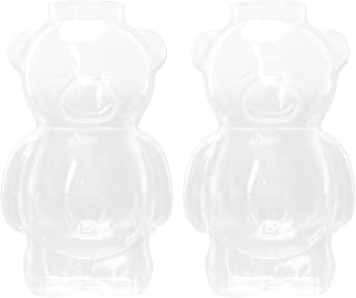 PRETYZOOM 2 Pcs Bear Shaped Cocktail Glasses, Creative Transparent Glassware for Wine, Juice, Coffee, Tea, Milk, Hot Chocolate, Home Bar, Kitchen, Restaurant, Party