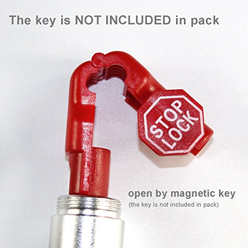 Peg Hook Stop Lock for Prevent The Sweep Theft of Displayed Products on A Wire Peg, Plastic Red 6mm Security Lock, Retail Shop Anti-Theft Display Slatwall and Pegboard Hook Lock (Red Stop Locks)