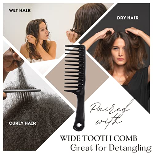 Premium Boar Bristle Hair Brush - Wide Comb Detangling Styling Smoothing Drying Wet Dry Thick Fine Thin Sleek Curly Long Slick Back Frizz Hair, Men Women, Wooden Soft Pin Bristles Paddle Hairbrush Set #TOP2