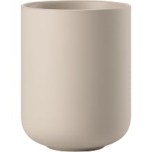 Zone Denmark Sensu Stoneware/Ceramic Toothbrush Holder, Beautiful and Practical Bathroom Accessories, Diameter 7.4 cm, Height 9.5 cm, Sand