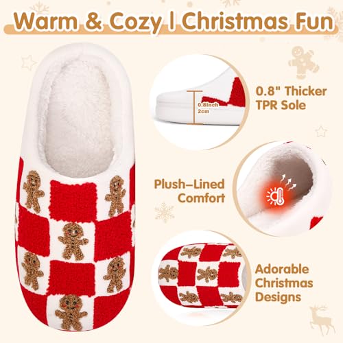 FANGARDEN Womens Mens Slippers Non-Slip Memory Foam House Slippers Bedroom — view 2