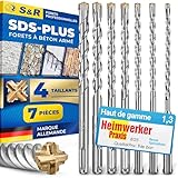 S&R Foret Beton SDS Plus. Coffret 7 Meche Beton sds pour Marteau Perforateur Bosch Hilti M...