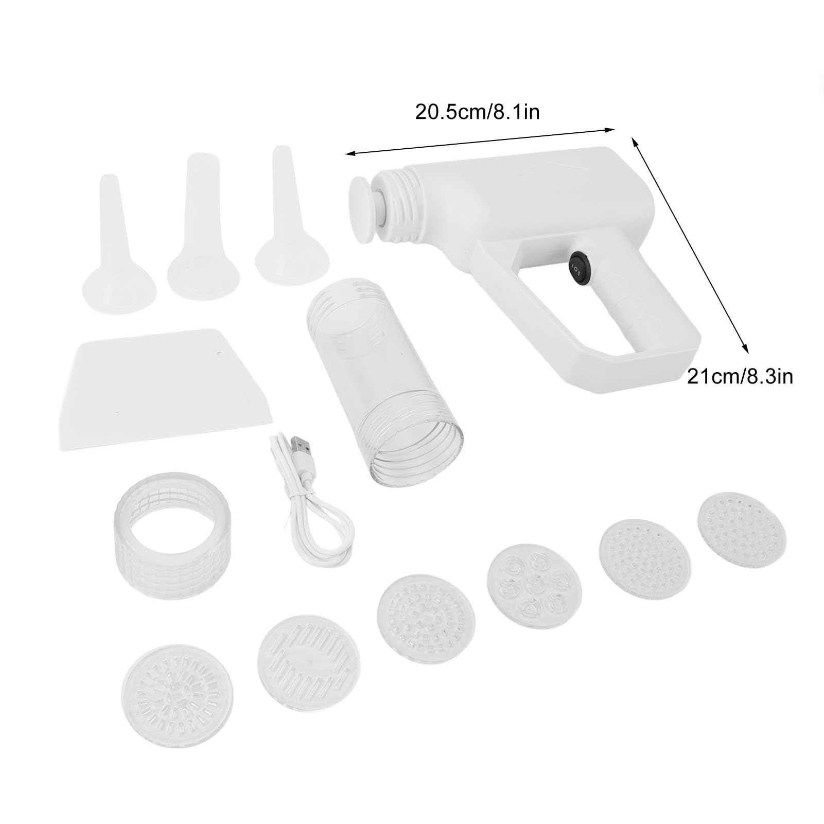 Ejoyous Máquina para Hacer Pasta Máquina para Hacer Pasta Eléctrica ABS para Fideos Portátil Inalámbrica 1500 MAh con Discos Moldeadores Prensado Automático Tamaño Compacto para los Amantes de la en