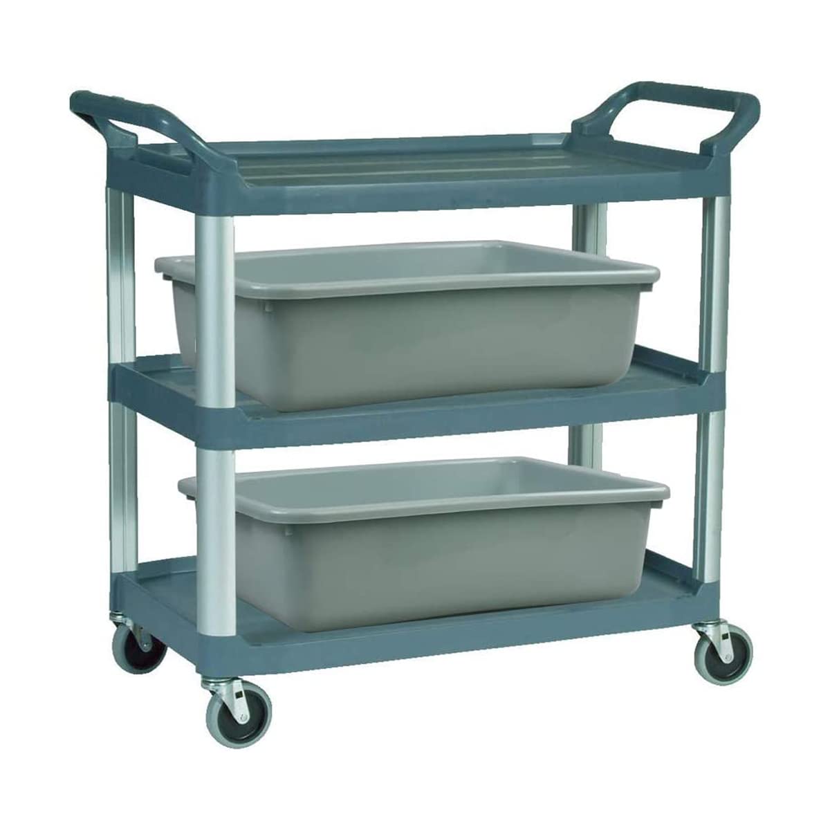 Hespama 13L Wash Tub Basin, Mint Green Utility Commercial Bus Tub Box, 4 Packs