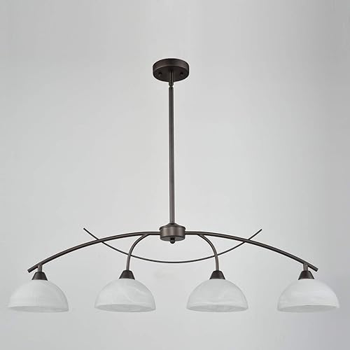 Miniatura 8 de Dazhuan araña clásica de vidrio esmerilado con abalorios, lámpara de araña colgante para techo, iluminación de hogar, 110.00 volts