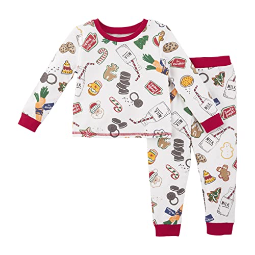 Mud Pie Boys' Christmas Cookie Pajama Set, 12 Months/18 Months