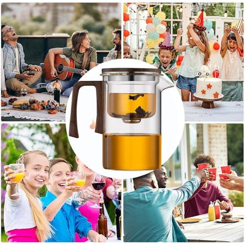 Bouilloire à thé en verre avec passoire et grand infuseur transparent - 5