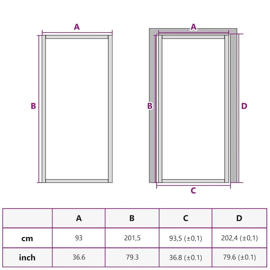 vidaXL Porte Intérieure Porte Vitrée Porte à Panneaux Chambre à Coucher Salle de Bain Maison 93x201,5 cm Blanc Verre ESG et Aluminium