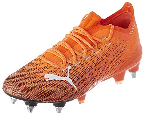 PUMA Ultra 1.1 MXSG, Zapatillas de F�tbol Unisex Adulto, Naranja (Shocking Orange Black), 42.5 EU
