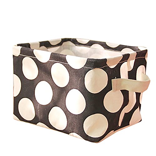 Go first Storage Bins, Wave Point Foldable Fabric Woven Storage Bin Box Waterproof Sundries Storage Box Toy Organizer Hampe Storage Bucket (Color : A)