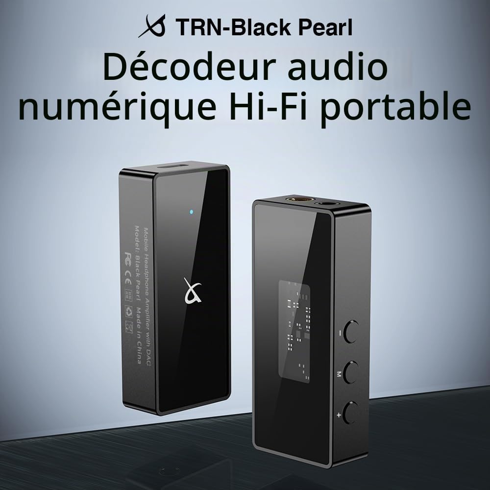LEAUDIO TRN Black Pearl Décodeur audio numérique portable Hi-Fi 3.5 + 4.4 Sortie double CS43131 PCM 384 kHz 32 bits DSD256 DAC Amplificateur de casque