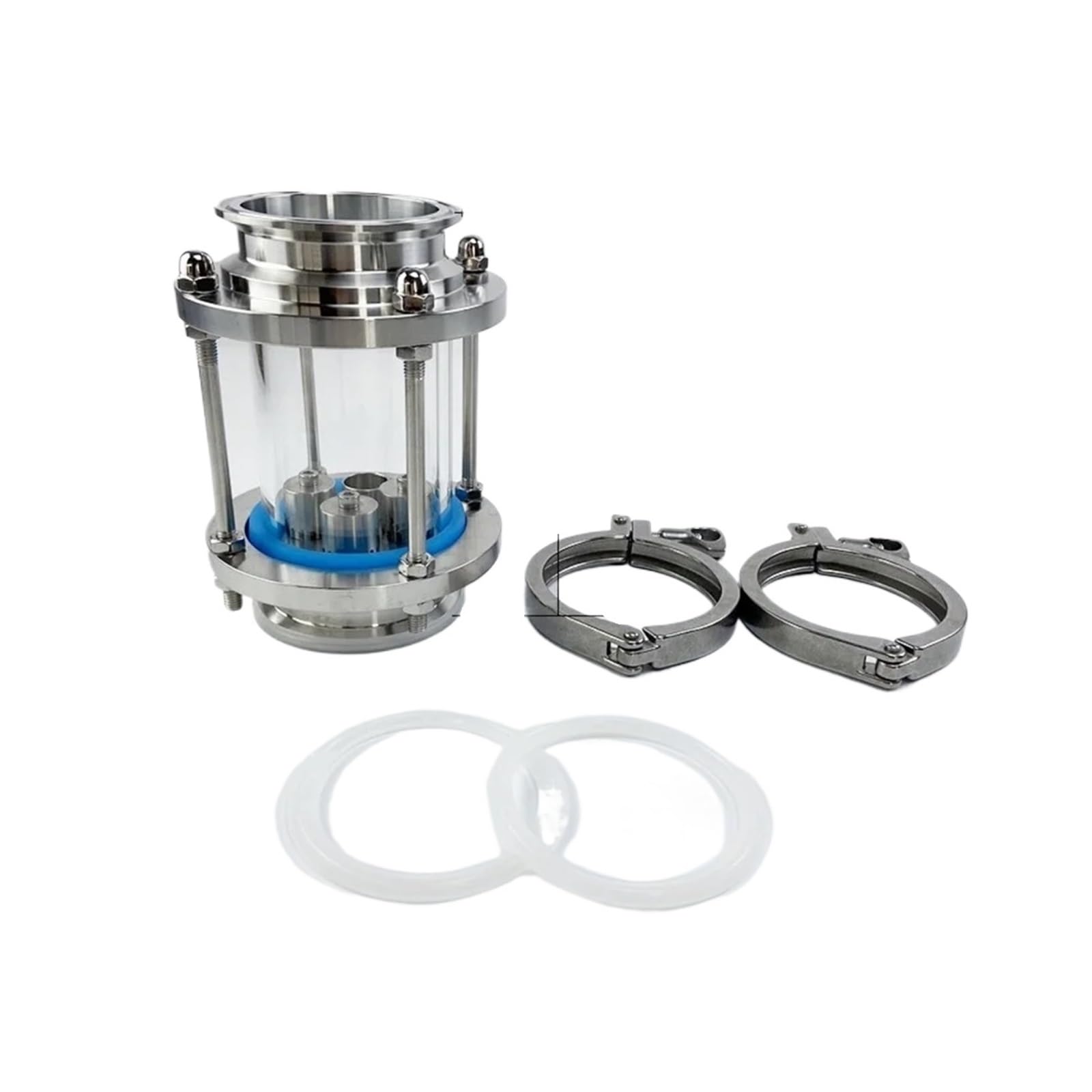 Colonna for Lenti di Distillazione Colonna di Lenti di distillazione da 3" con 1 Set di Piastre in Acciaio Inossidabile 304, Unione di Vetro Spia Tri-Clamp SS304(Set 3)