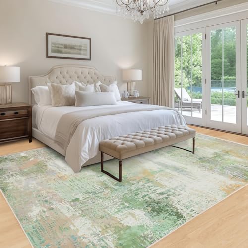 Chicnix Teppich Wohnzimmer 200x300, Großer Teppich Waschbar Kurzflor rutschfest Weich… – Ansicht 2