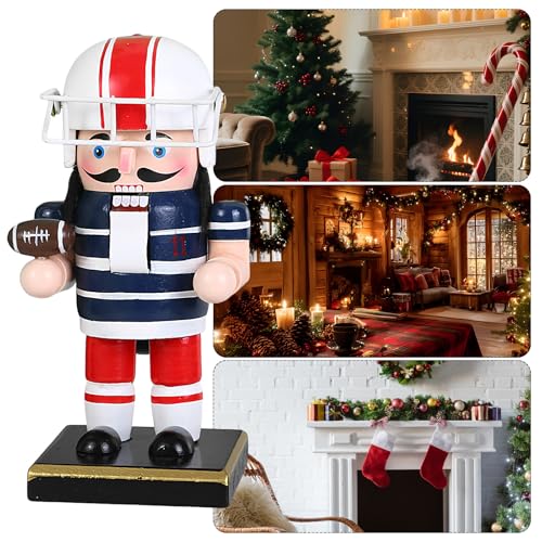 Figurine de casse-noisette football de 15 cm pour table festive de Noël