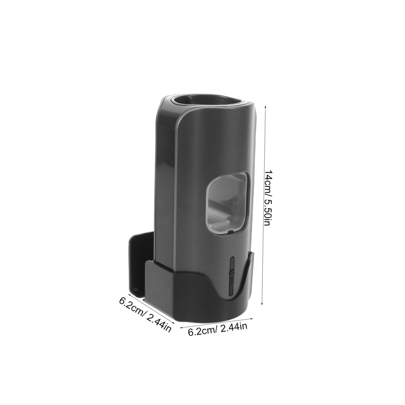 Gatuida Dispenser Dentifricio Automatico con 3 Livelli di Regolazione e 2 Slot per Spazzolini Touchless in Plastico Nero per Bagno e Hotel