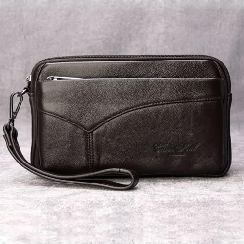 Image of Leather Clutch Purse Wallet Men Wrist Bag