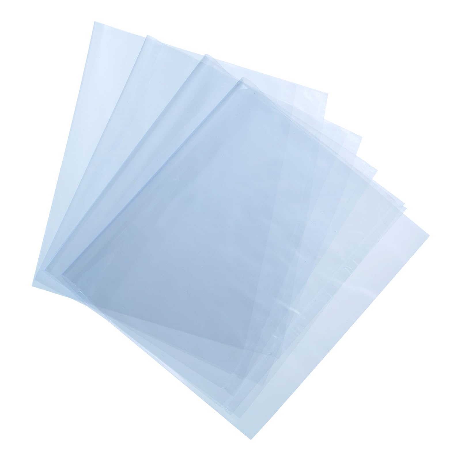 uxcell 100Pcs 12x6 Inch Shrink Wrap Bags, Blue Clear PVC Heat Shrink Wrap for Gift Basket, Bath Soaps, Candles and Homemade DIY Projects