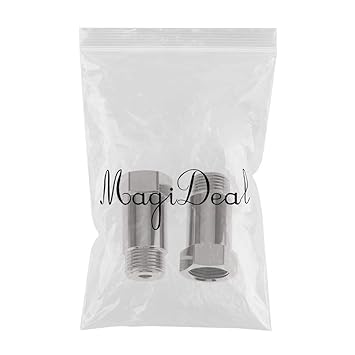 Street27 2 Pieces 45mm Straight M18*1.5mm O2 Oxygen Sensor Bung Extension Spacer