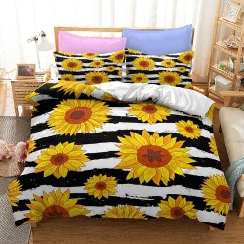 Housse de couette 220x240 douce en microfibre de qualité supérieure avec taies 65x65