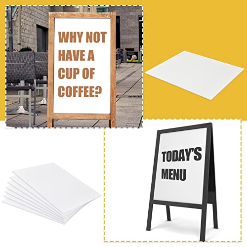 Image of Patelai 12 Pcs 18 x 24 Inches Corrugated Plastic Sheet Corrugated Poster Board 4mm Thick Waterproof Blank Board Sheets Plastic Yard Sign for Garage Estate Sale, Rent, Indoor, Outdoor, Birthday (White)