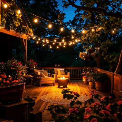 Image of GvvooHome 36 Pack Shatterproof S14 LED Replacement Bulbs for Outdoor String Lights, 1W Equivalent to 11W Incandescent Bulb, Warm White 2200K, Dimmable, E26 Regular Medium Screw Base