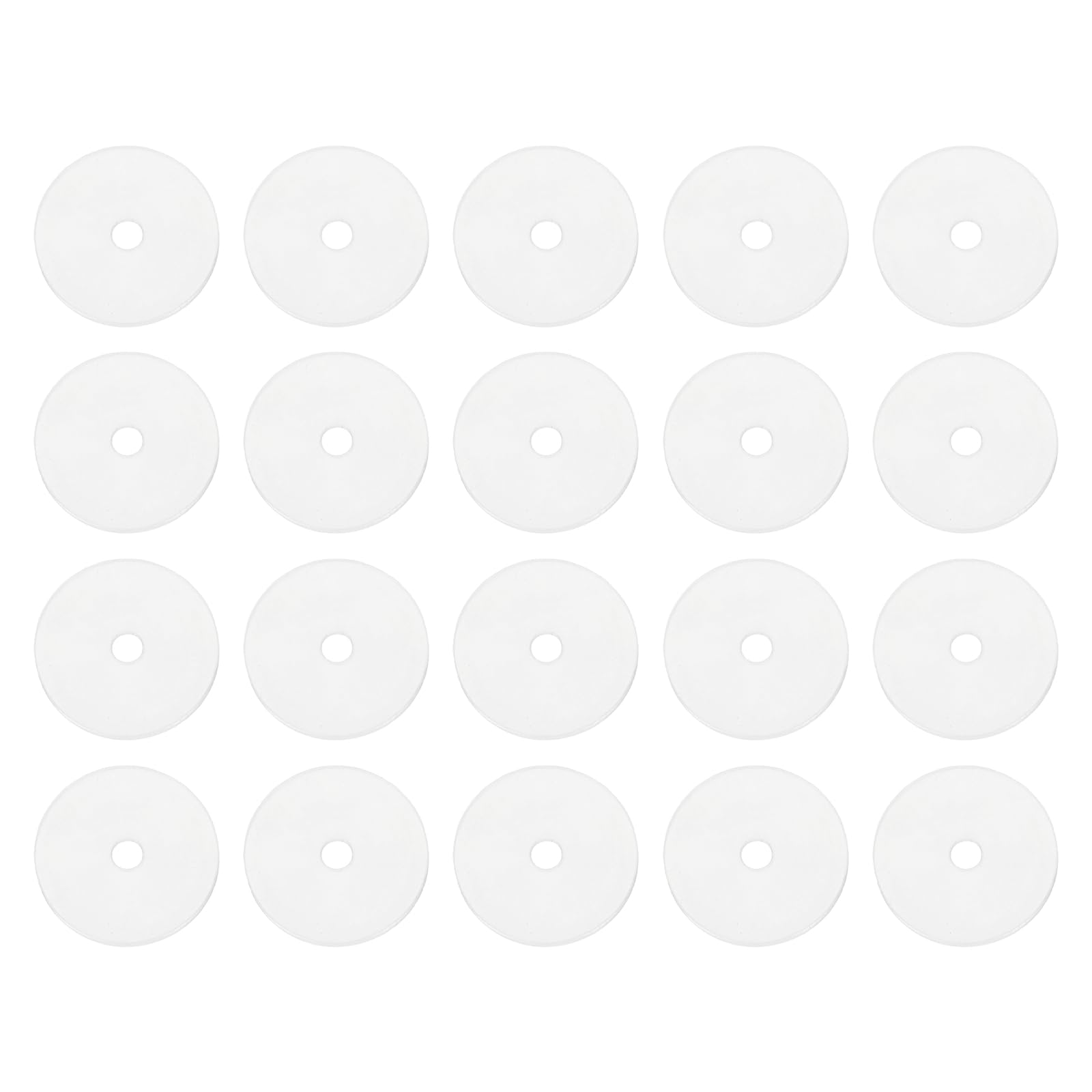 PATIKIL M4 Silicone Flat Washer, 20 Pcs 4mm ID 25mm OD 2mm Thick Plain Washer Grommets O-Ring Sealing Gasket Spacer for Faucet Pipe Water Hose Shower Door Handles, White