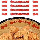 Torven [2/4 Stück] Silikon Magnete für Airfryer Backpapier - Airfryer Magnete für Backpapier Verhindern Backpapier von Abdeckung Lebensmitteln, Heißluftfritteuse Accessoires für Ninja,Philips,Cosori