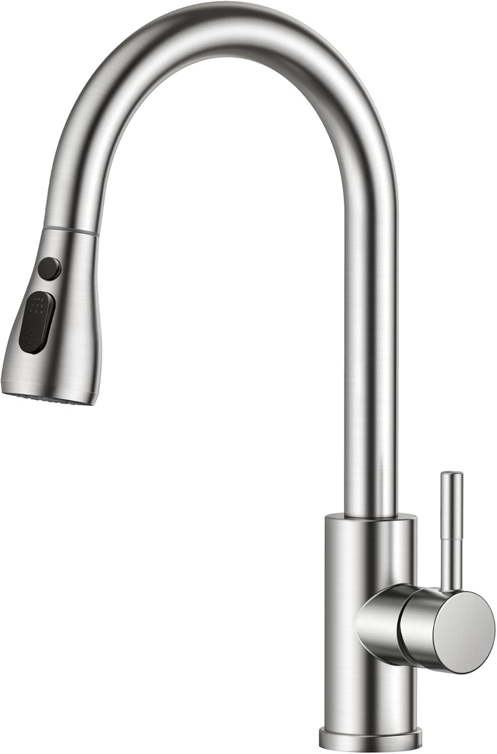 Rewing Kitchen Tap, Kitchen Mixer Taps with Pull Out Sprayer, Kitchen Sink Taps High Arc Swivel 360 with 2 Spray Mode Cold and hot Fittings (Polished Chrome)