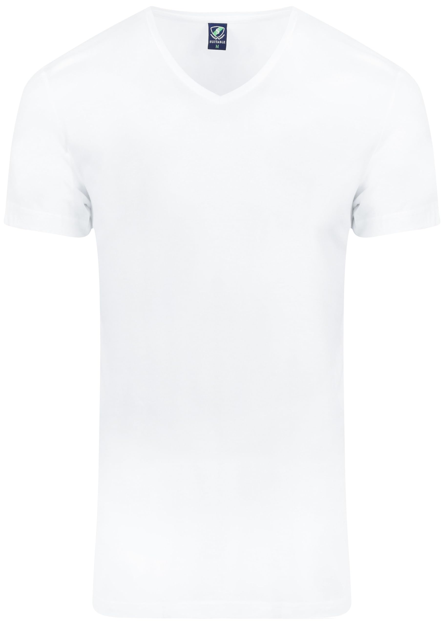 Suitable Vibambo T-Shirt Col en V Blanc 2-Pack - Hommes - Vêtements - Taille - 3120 V-Bamb Vibambo