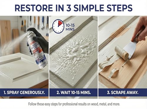 Image of Paint Remover Spray 400ML | Fast Acting Paint Stripper for Wood, Metal, Glass, Steel, Iron, Wall, Acrylic & Automobiles - Non-Acidic Multi-Surface Paint Cleaner