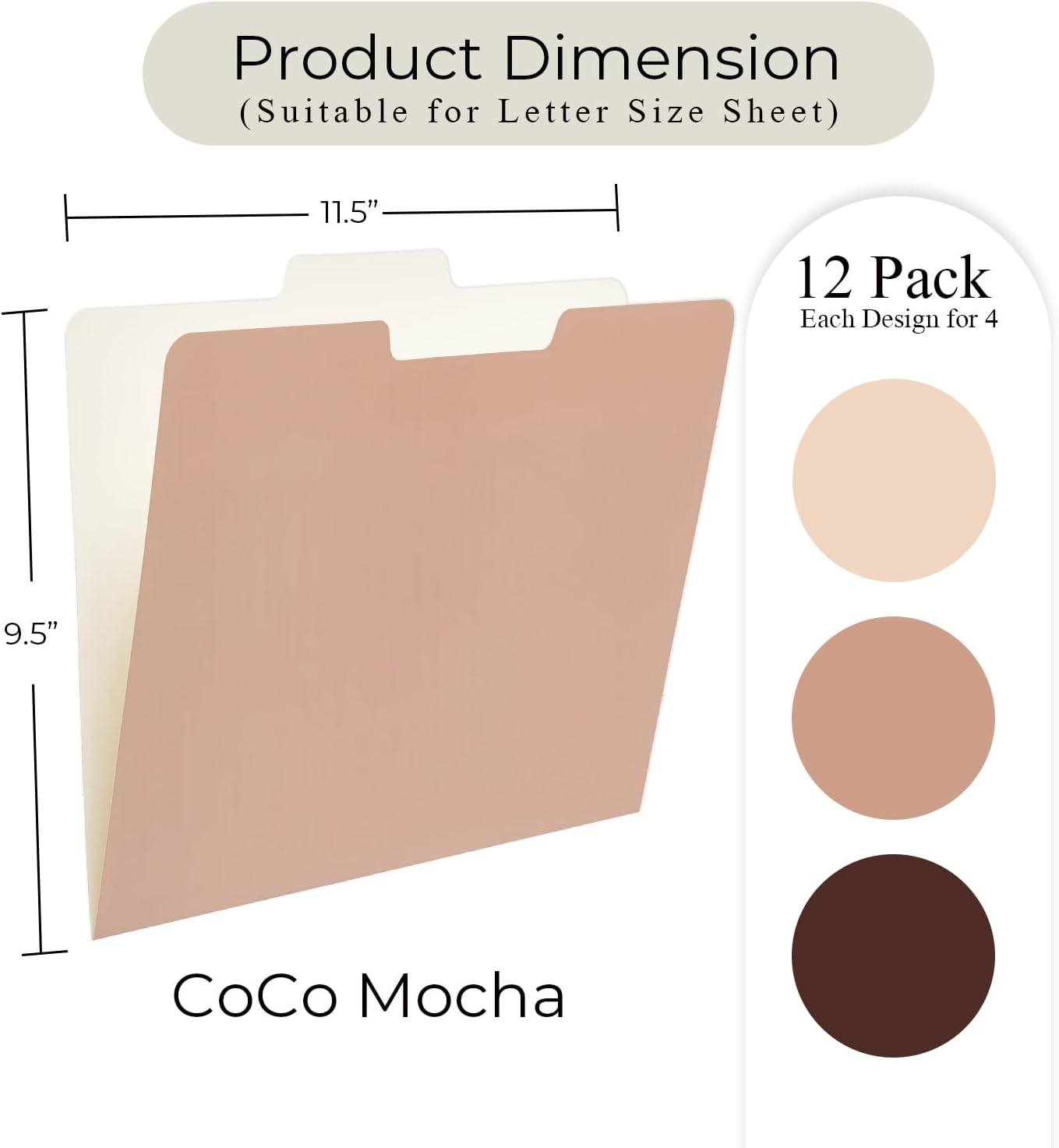 Y YOMA Hanging File Organizer, Letter Size Rose Gold Metal Desk File Crate Storage Basket for Home Office, 1 Pack, with Coco Mocha Folder Combo