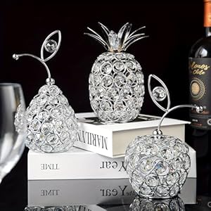 Set of 3 Crystal Metal Pineapple Pe...