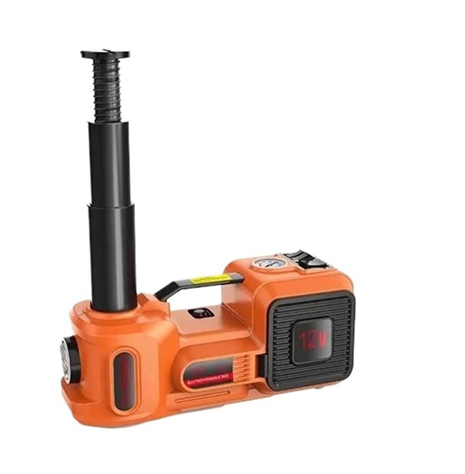 Accessori cric per Martinetto idraulico per auto elettrica da 5 tonnellate con pompa di gonfiaggio per pneumatici e torcia a LED Martinetti di sollevamento 3 in 1 cric per trasmissione(135mm-360mm)