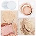 2.36 Inch Setting Puff Pads Round, 12 Pieces Powder Puffs, Soft Face Compact Powder-Puffs, Round Velour Face Makeup Powder-Pads, Powder-Puff Pads with Ribbon, Puff Pad for Loose-Powder Setting-Powder