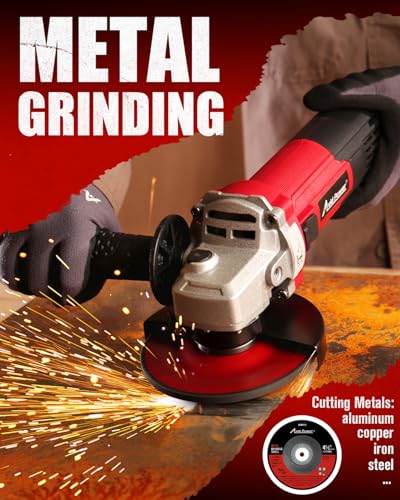 AVID POWER Angle Grinder 4-1/2 inch Electric Grinder Tools 750W 6.5 Amp Metal Grinder, 11500 RPM, with Grinding and Cutting Wheels, Auxiliary Handle, Wrench for Cutting and Grinding thumbnail 4