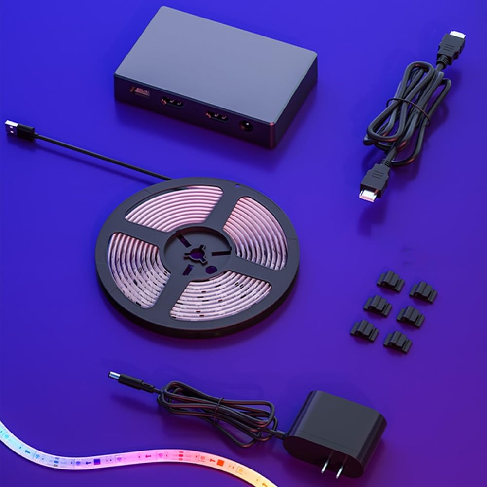 Strisce Led Intelligenti Strisce Luminose A Led Copre Schermi Da 55-70 Pollici E 75-90 Pollici Le Luci Possono Essere Sincronizzate Con Immagini E Musica La Striscia Può Essere Tagliata(75-90in)