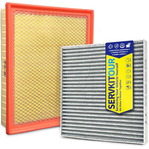 SERVKITOUR Cabin and Engine Air Filter Set for Tacoma 3.5L (2016 2017 2018 2019 2020 2021 2022 2023) NOT for 2.7L/4.0L Replace 178010P100 335017 CF10374 87139YZZ09