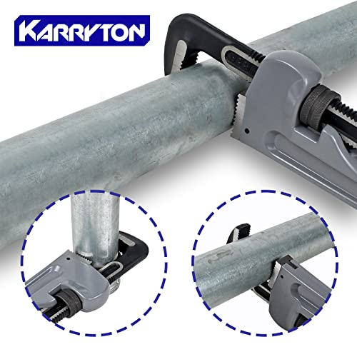 Image of 36 Inch Aluminum Pipe Wrench, 6-1 /4 inch /158mm Adjustable Cr-Mo Jaw Opening Heavy Duty Aluminum Straight Handle Plumbing Wrenches, Perfect Plumbers Tool Exceed GGG Standard (36-INCH)