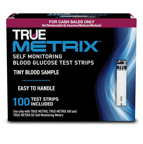 TRUE METRIX Self Monitoring Blood Glucose Test Strips, TRUE METRIX Family of Self Monitoring Blood Glucose Meters, Value Pack, 100 Count