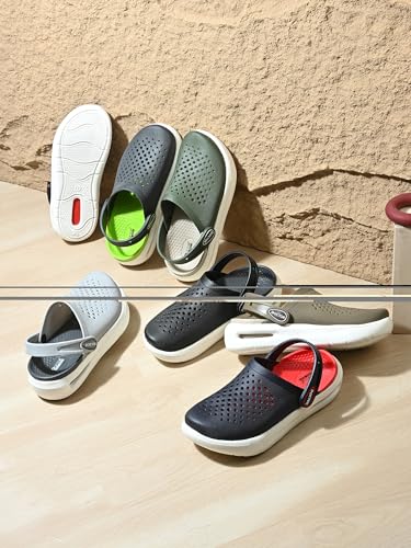 Image of Men Platform Clogs with Adjustable Back Strap | Lightweight EVA Cushioned Sole | Breathable Anti-Slip Everyday Wear Footwear for Indoor & Outdoor Use
